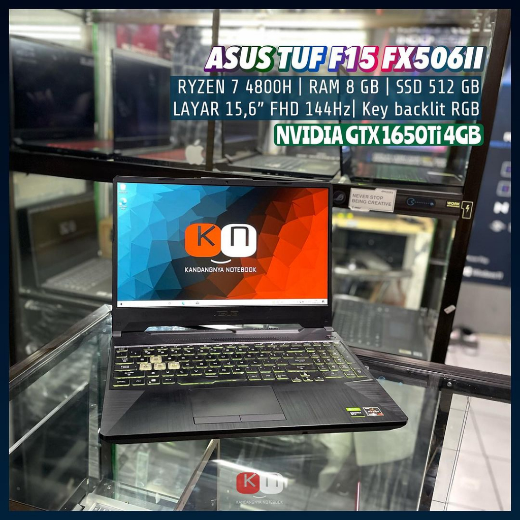 Jual ASUS TUF F15 FX506II RYZEN 7 4800H RAM 8GB SSD 512GB NVIDIA ...