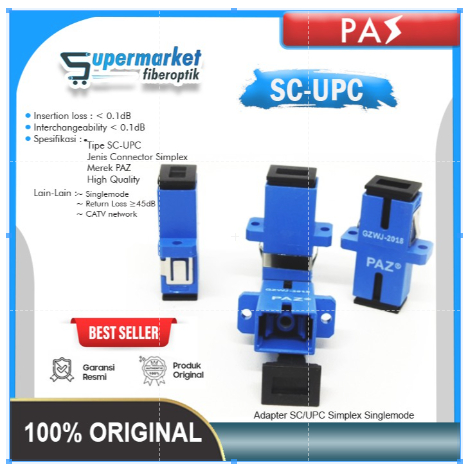 Jual [𝗢𝗥𝗜𝗚𝗜𝗡𝗔𝗟] 50PCS Adapter Fiber Optic SC - SC UPC PAZ | Shopee ...