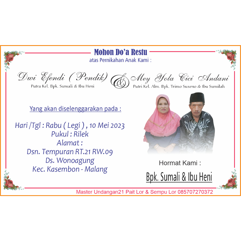 Jual CETAK UNDANGAN BESEK | UNDANGAN SOROGAN | UNDANGAN PUNJUNGAN