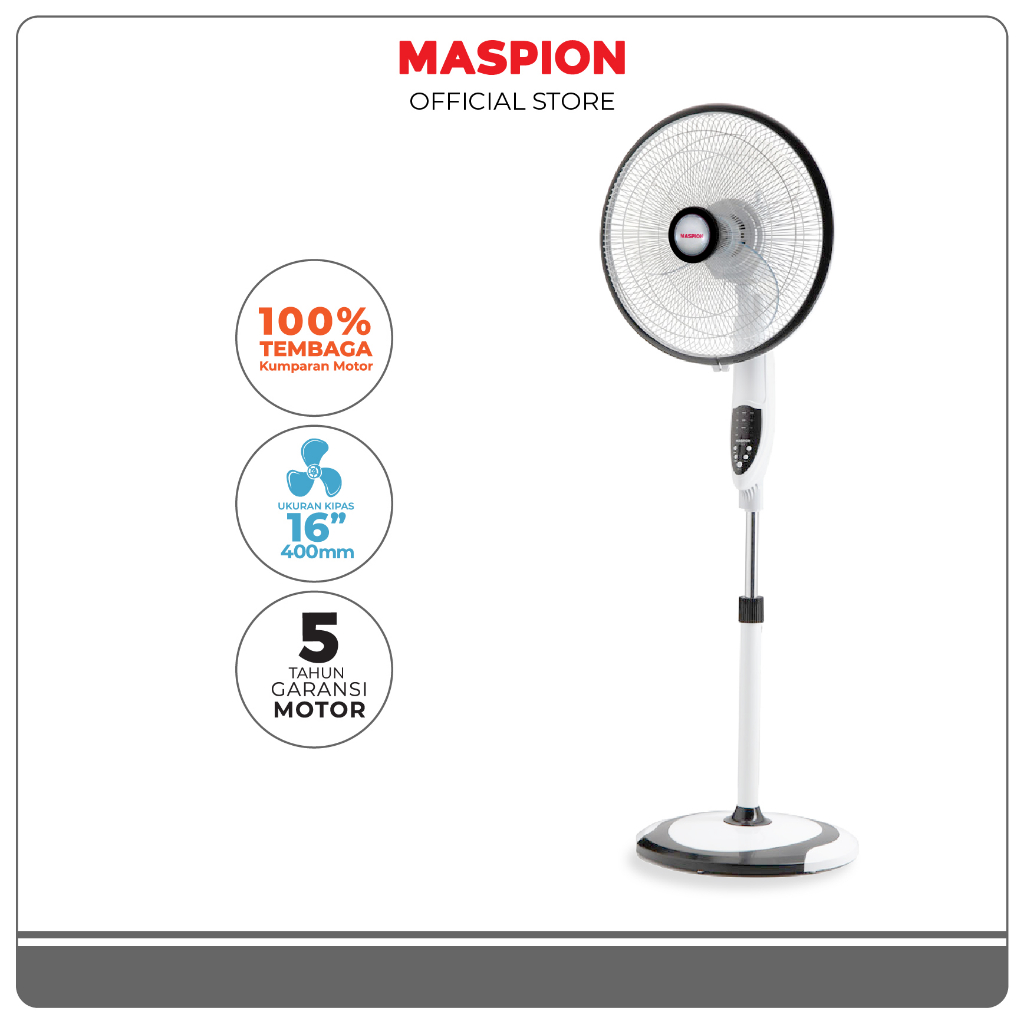 Jual Maspion Stand Fan Kipas Angin Berdiri 16 Inchi F 1625 RC | Shopee