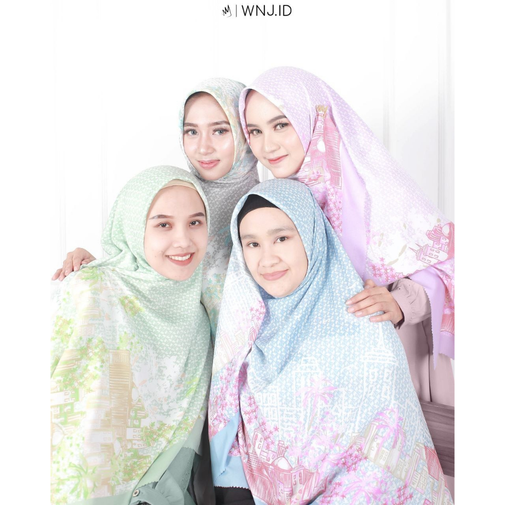 Jual WNJ Istiqlal Batavia Scarf Hijab Segi4 Bahan Voal Ultrashine Silk ...