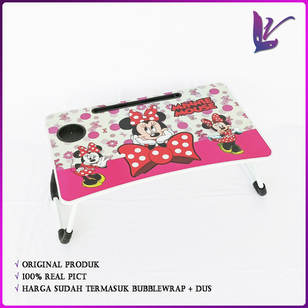 Jual meja belajar anak motif Minnie Mouse meja laptop meja tulis ukuran ...