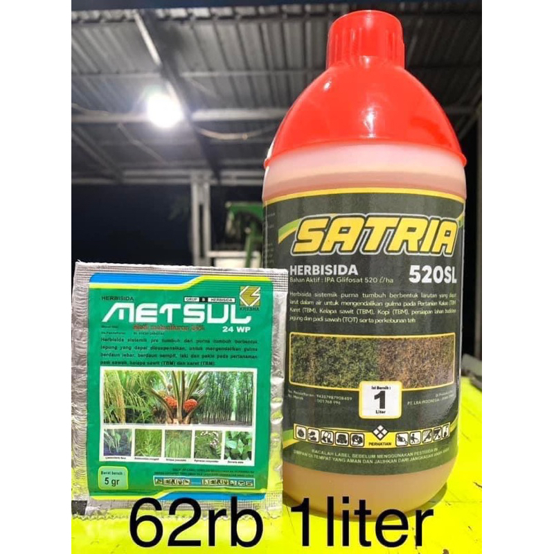 Jual Herbisida Sistemik Satria 520sl Kemasan 1 Liter Basmi Rumput Liar