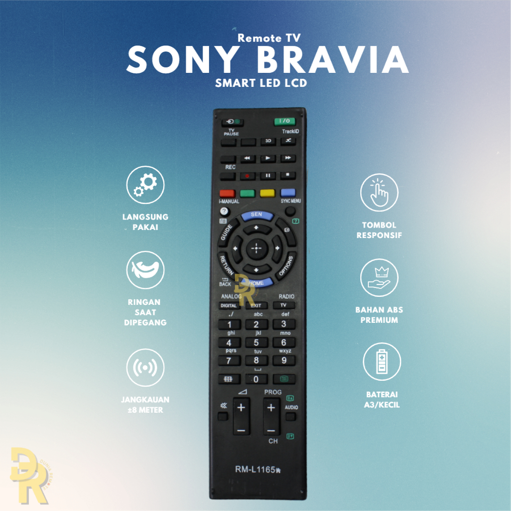 Jual Remot Remote Tv Sony Bravia Smart Led Lcd Tanpa Dus Non Setting Shopee Indonesia