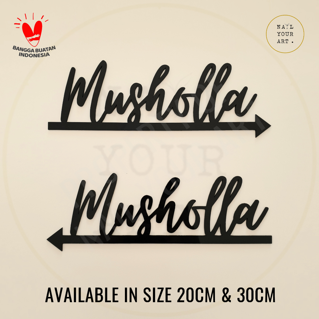 Jual Promo Petunjuk Arah Musholla - Nya M07 - Sign Akrilik Laser ...