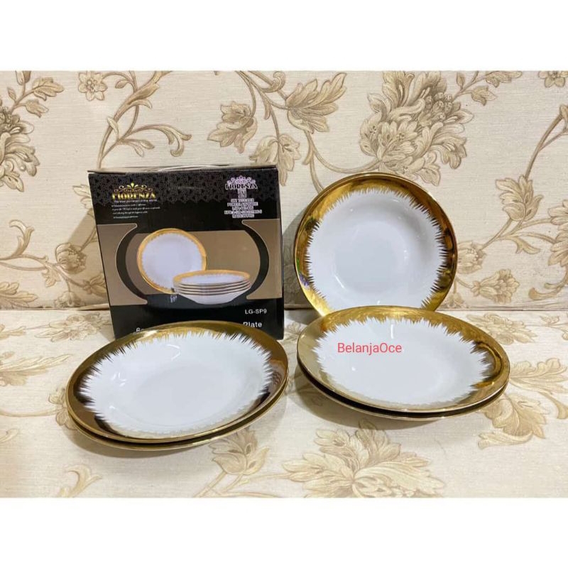 Jual Piring Makan Keramik 9 Inch Fiorenza 6 Pcs Shopee Indonesia 3391