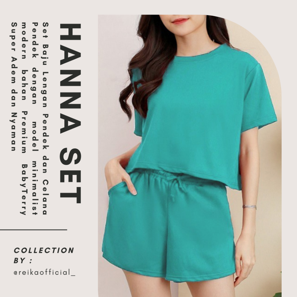 Jual Reika Hanna Set Setelan Celana Pendek Wanita Baju Setelan