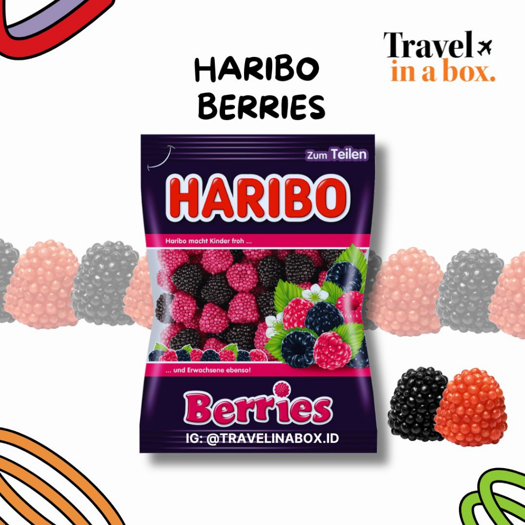 Jual HARIBO BERRIES GUMMY CANDY PERMEN IMPORT | Shopee Indonesia