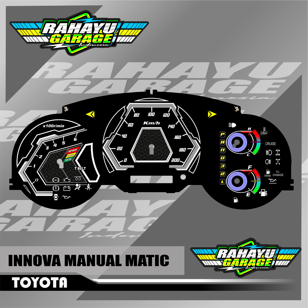 Jual papan speedometer custom Innova BARONG matic,MANUAL,TYPE V panel ...