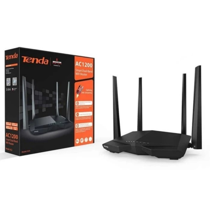 Jual ROUTER TENDA AC10U AC1200 SMART DUALBAND GIGABIT WIFI WIRELESS ...