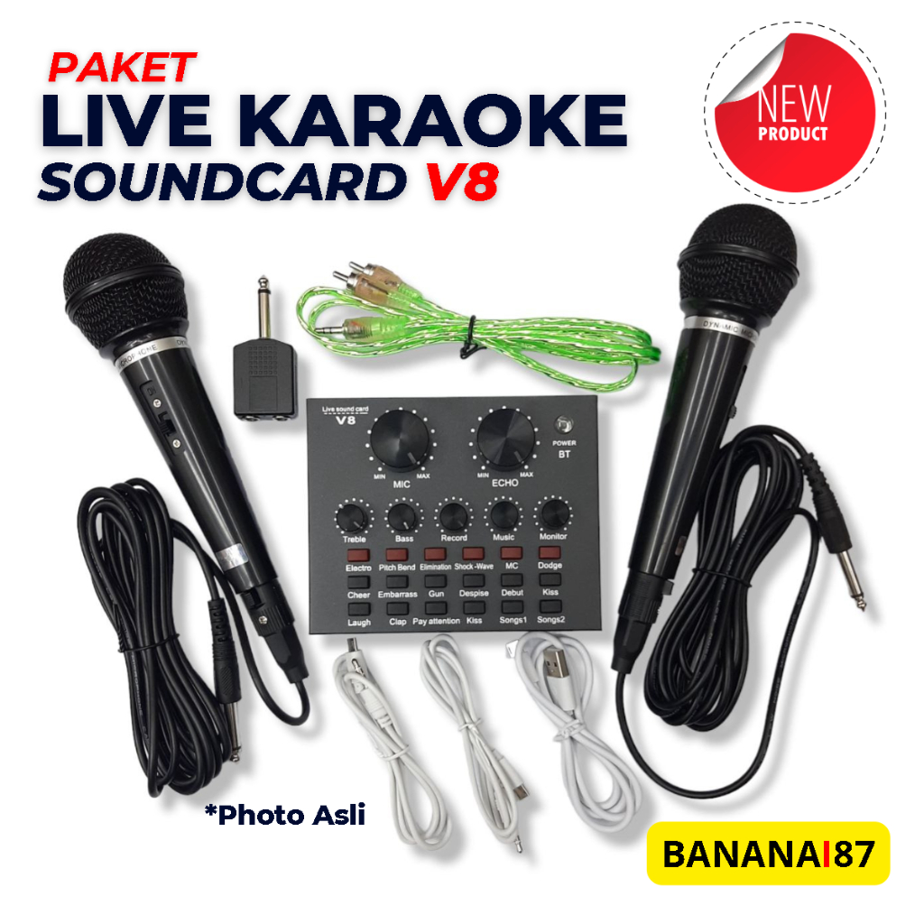 Jual Sound Card Soundcard V Bluetooth Live Broadcast Dan Streaming Atau Karaoke Secara Live Di