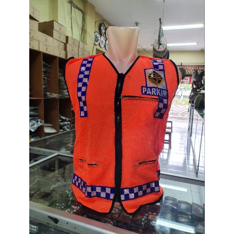 Jual Rompi Jaring Parkir Oren Rompi Jaring Tipis Rompi Jala Logo Shopee Indonesia