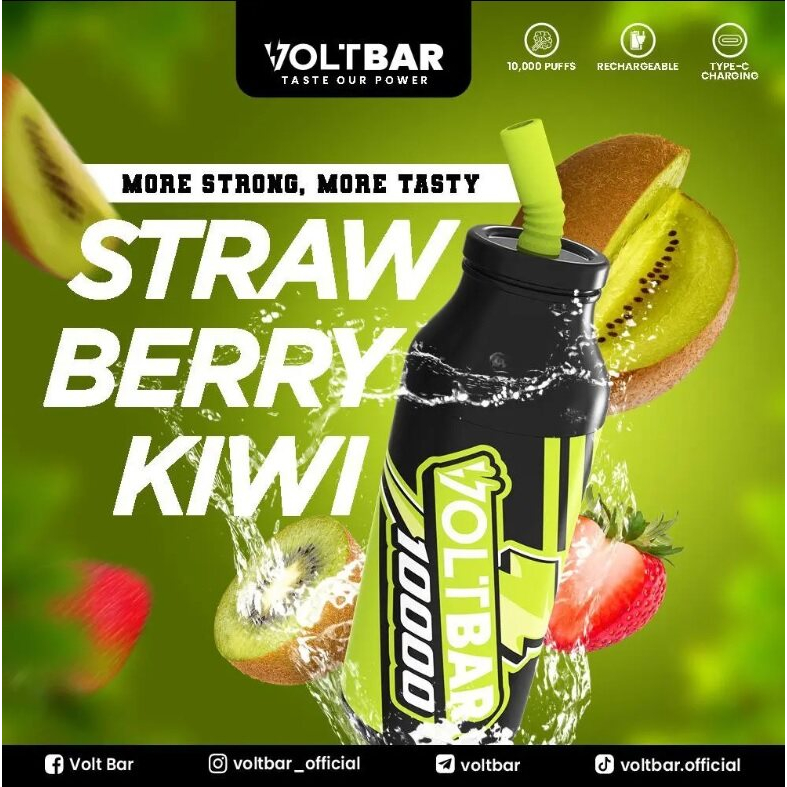 Jual STRAWBERRY KIWI Disposable Pods VOLTBAR 10000 Shopee Indonesia
