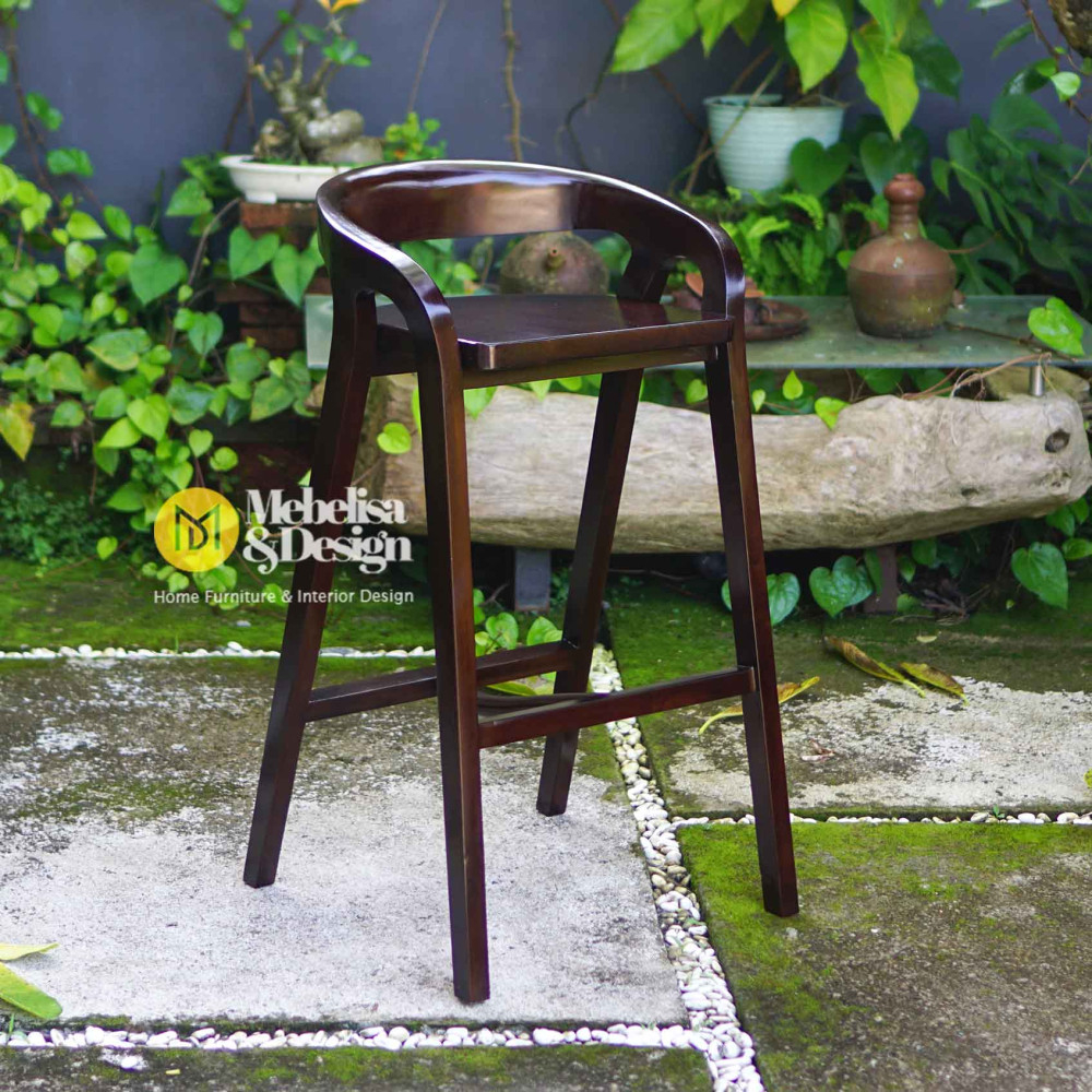 Jual Kursi Bar Stools Kayu Jati Scandinavian Japandi Shopee Indonesia