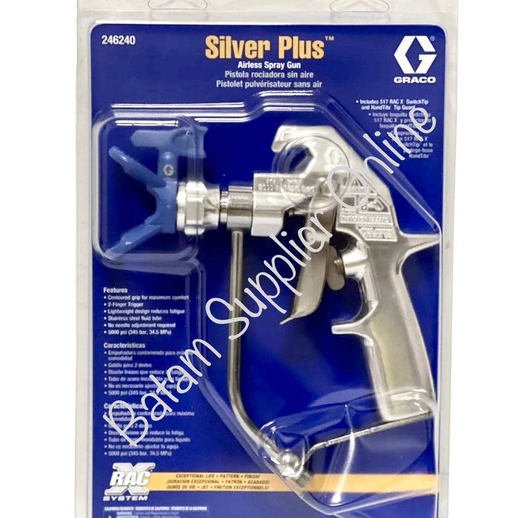 Jual Graco Airless Spray Gun Silver Plus 246240 c/w Rac 5 Tip 517 & Rac