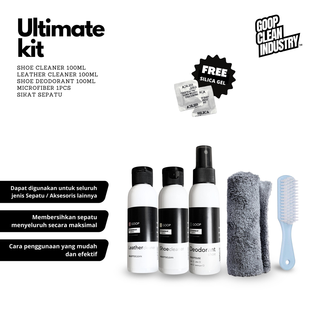 Jual GOOP Shoe Cleaner Ultimate Kit Paket Hemat Pembersih Sepatu Canvas ...