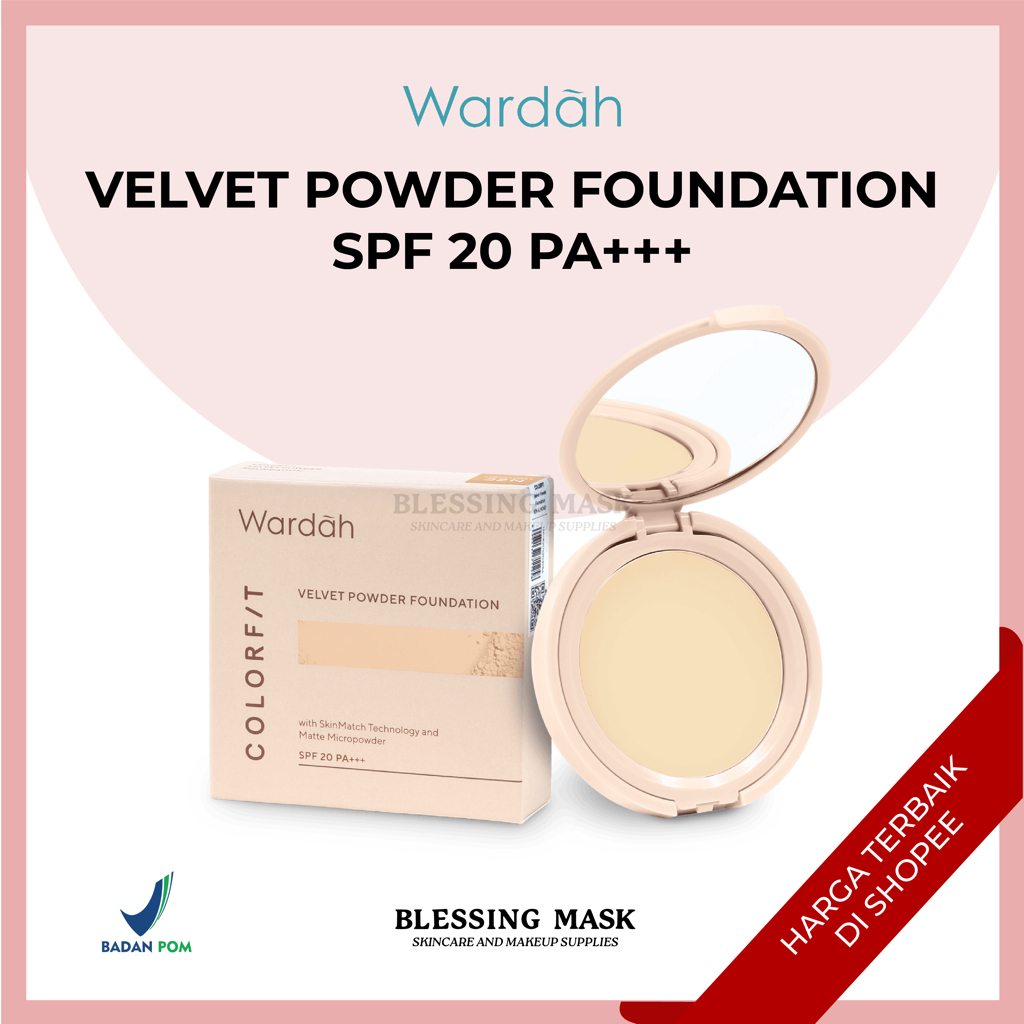 Jual Wardah Colorfit Velvet Powder Foundation Bedak Padat Shopee