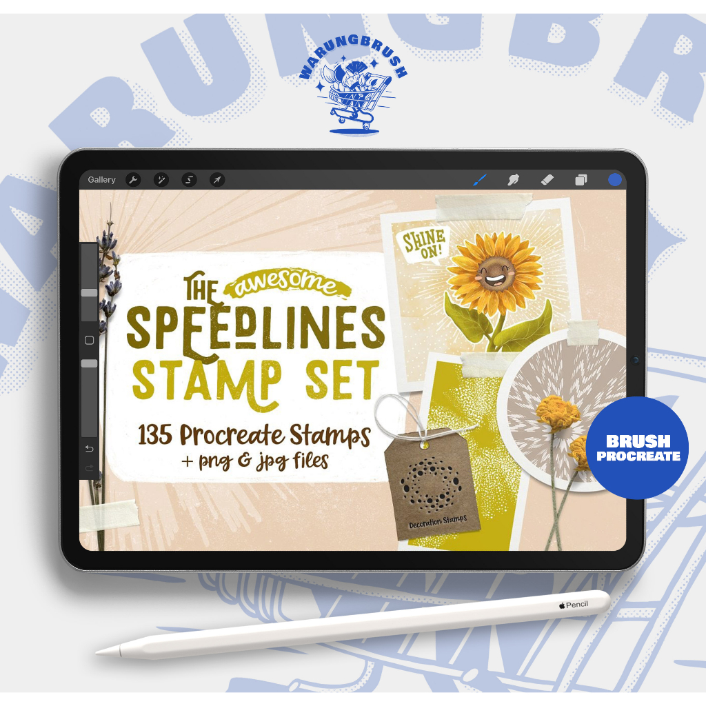 Jual Speedlines Stamp Set for Procreate BP00348 | Shopee Indonesia