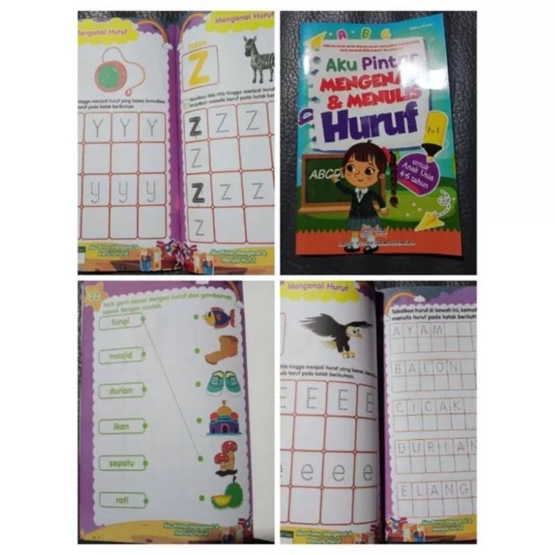 Jual Buku Anak Aku Pintar Mengenal &Menulis Huruf Untuk Anak Usia 4-6 ...