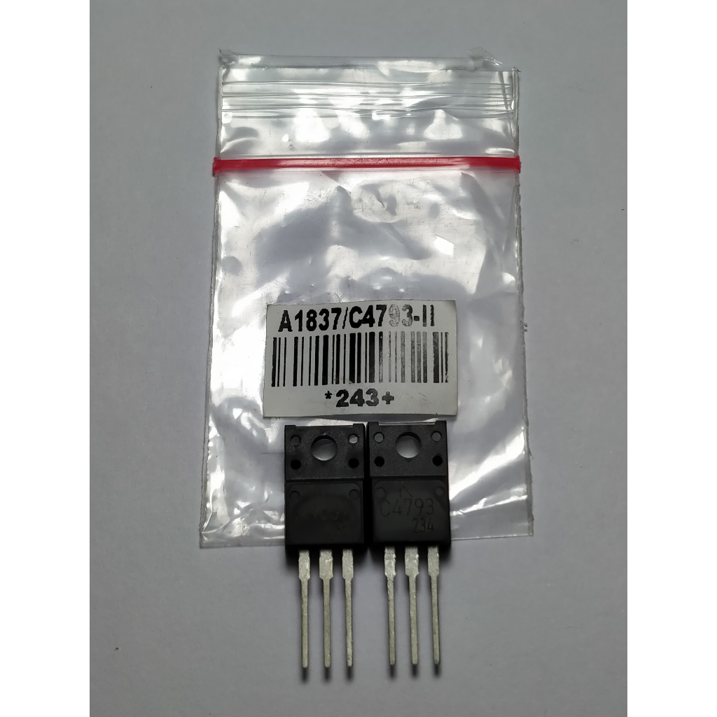 Transistors A1837 + C4793 TO-220F - Lot De 5 Paires Pour Amplificateurs Audio - 10