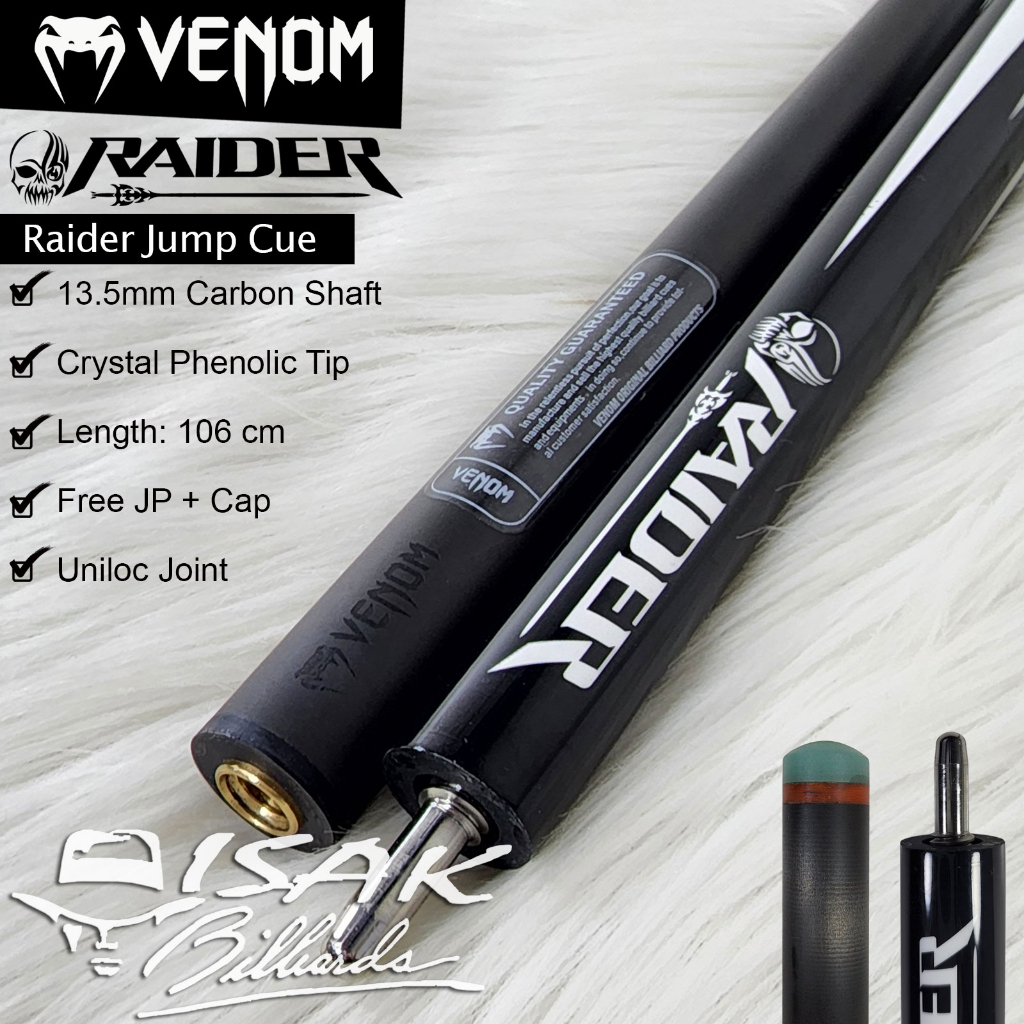 店舗良い Carbon Venom Jual Jump Lompat Bola Stick 13.5mm Raider Cue ビリヤード