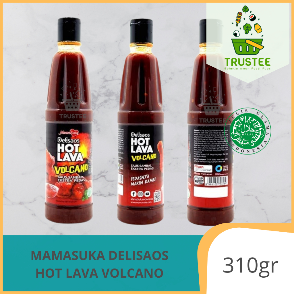 Jual Mamasuka Hot Lava Volcano Delisaos 320gr Saus Sambal Pedas Halal