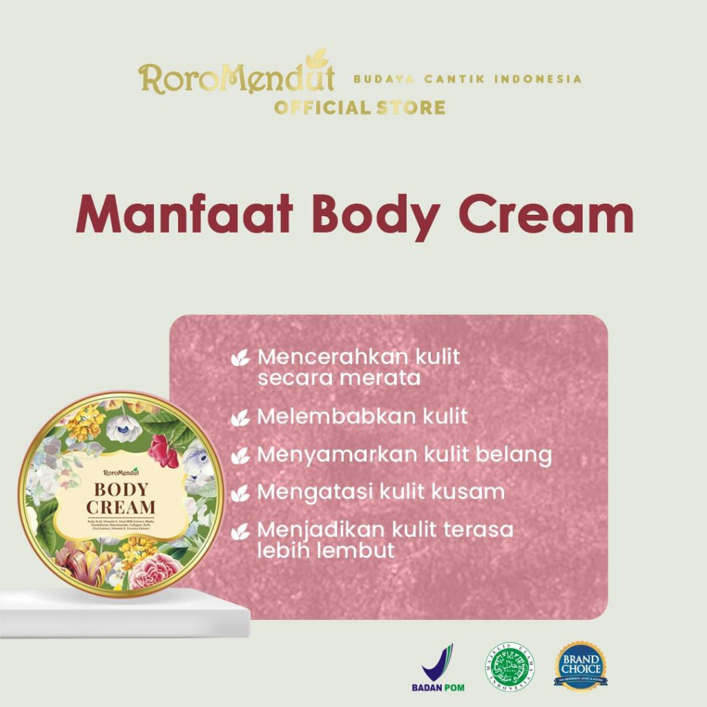 Jual RORO MENDUT Bibit Putih Series | Body Scrub & Bleaching Cream ...