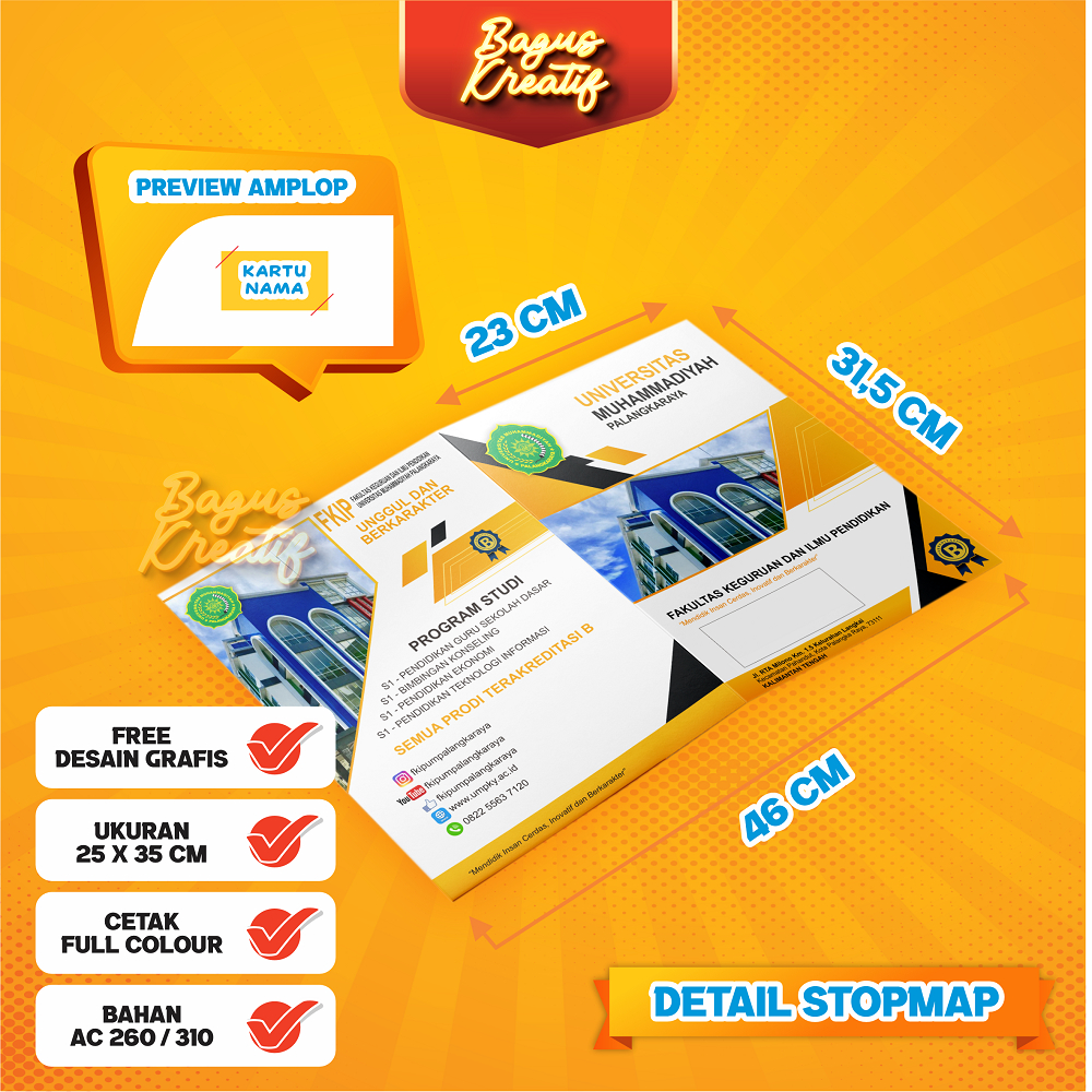 Jual Stopmap Custom Ukuran A4 Kertas Tebal Hasil Mximal / Map A4 / Map ...