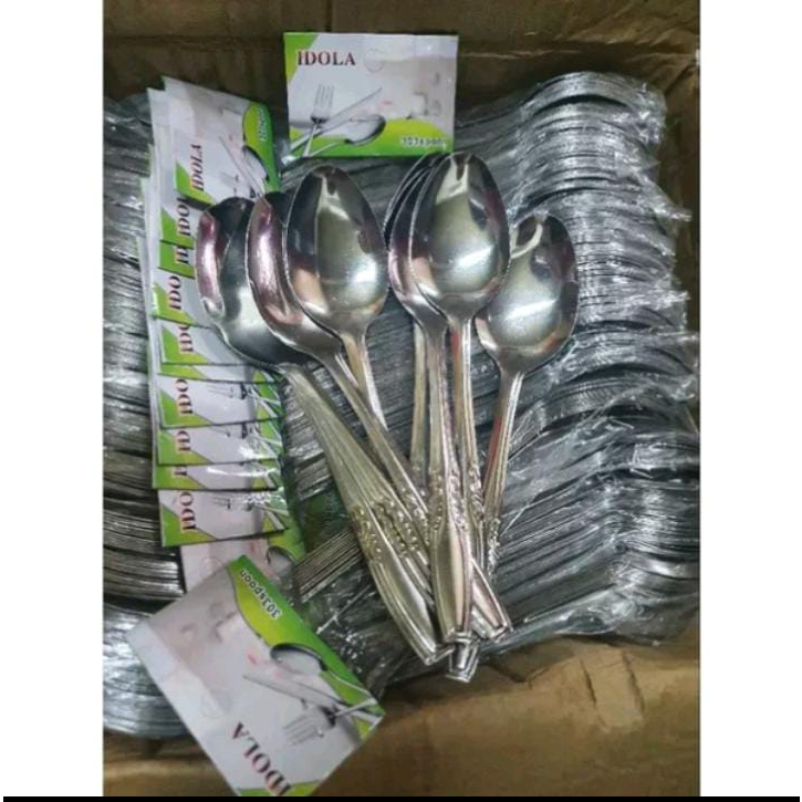 Jual Sendok Makan Polos Stainless Idola Isi 12 Pcs Bahan Tebal Sendok