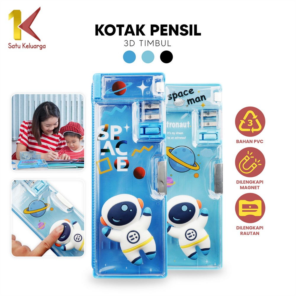 Jual Satu Keluarga Tempat Pensil Anak 3D Timbul Magnetic Multifungsi ...