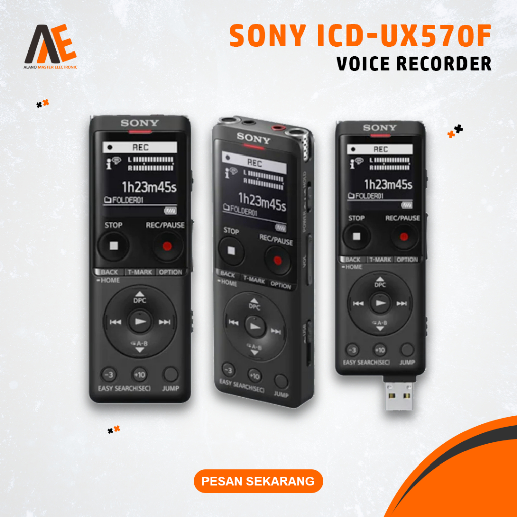 Jual Alat Perekam Sony ICD-UX570F Rekam Suara Digital Audio Voice ...