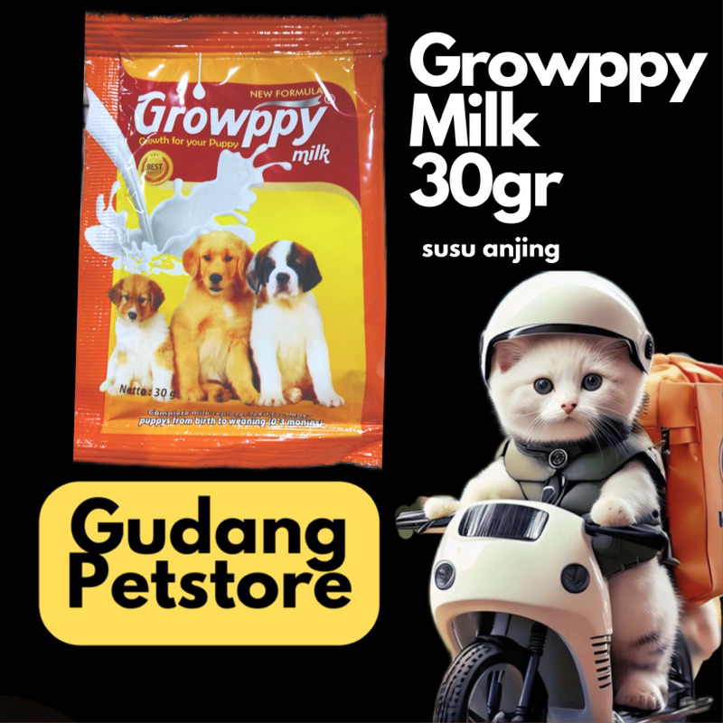 Jual Susu anjing GROWPPY 30gr untuk Anak anjing / susu anak anjing ...