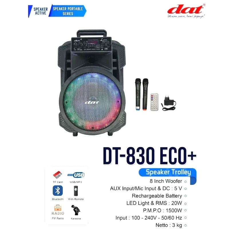 Jual portable meeting wireless DAT DT 830 ECO+ ORIGINAL | Shopee Indonesia