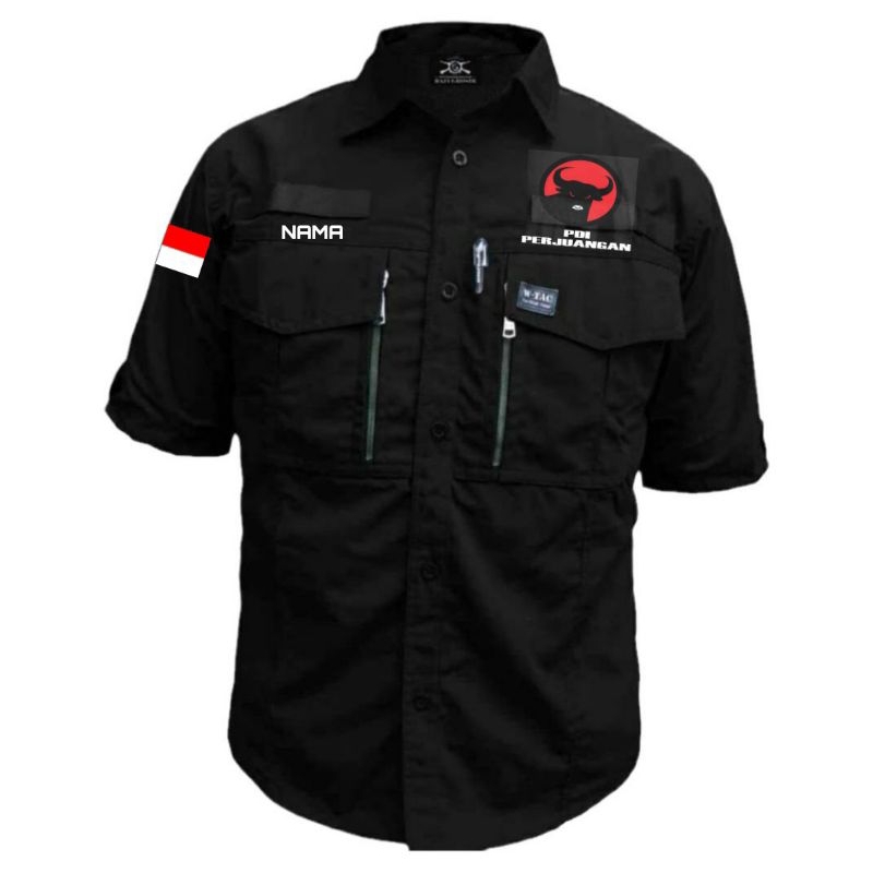 Jual KEMEJA PDI /KEMEJA W-TEX PDI/KEMEJA PARTAI PDI | Shopee Indonesia