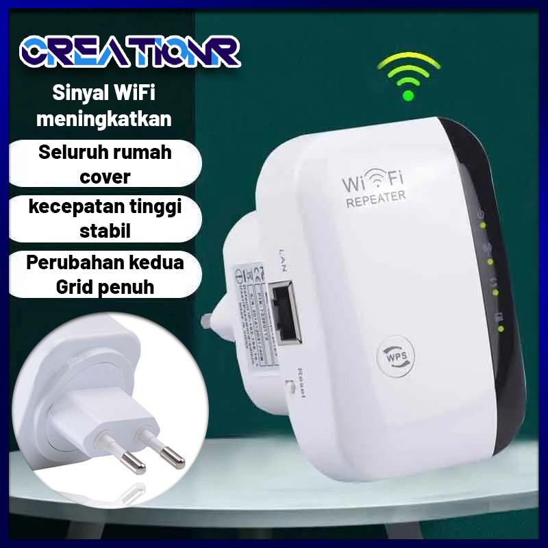 Jual Wifi Repeater /wifi Extender /300Mbps Wireless WiFi Signal Range ...