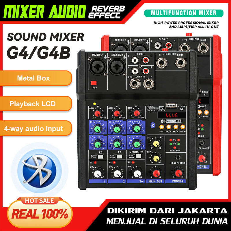 Jual NEW BAXS Mixer Audio Profesional G4B kecil 4 saluran Mendukung
