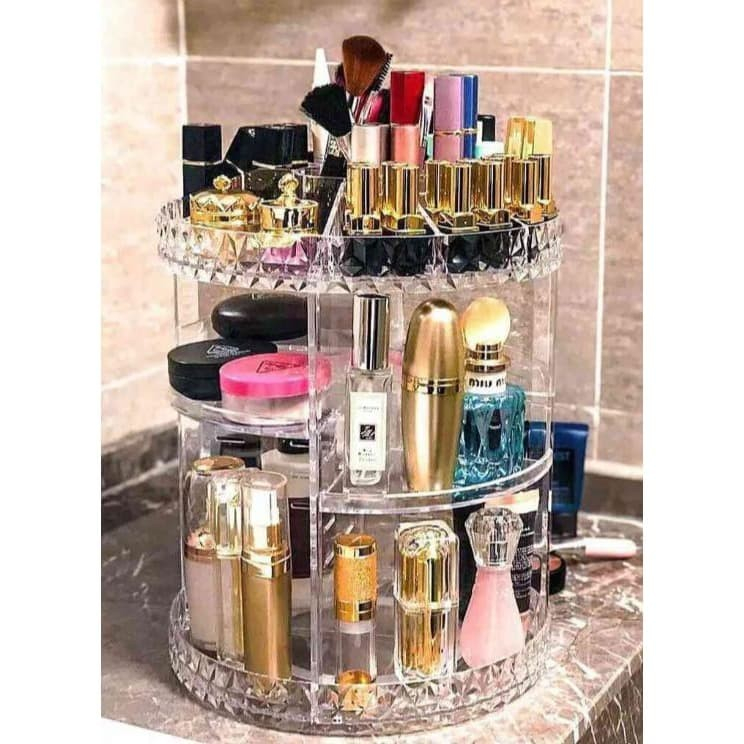 Jual RAK KOSMETIK / RAK COSMETIC PUTAR 360 DERAJAT | Shopee Indonesia