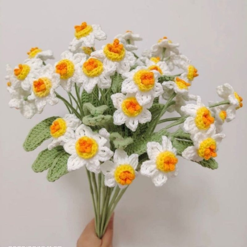 Jual Daffodil Flower Crochet / bunga dafodil rajut | Shopee Indonesia