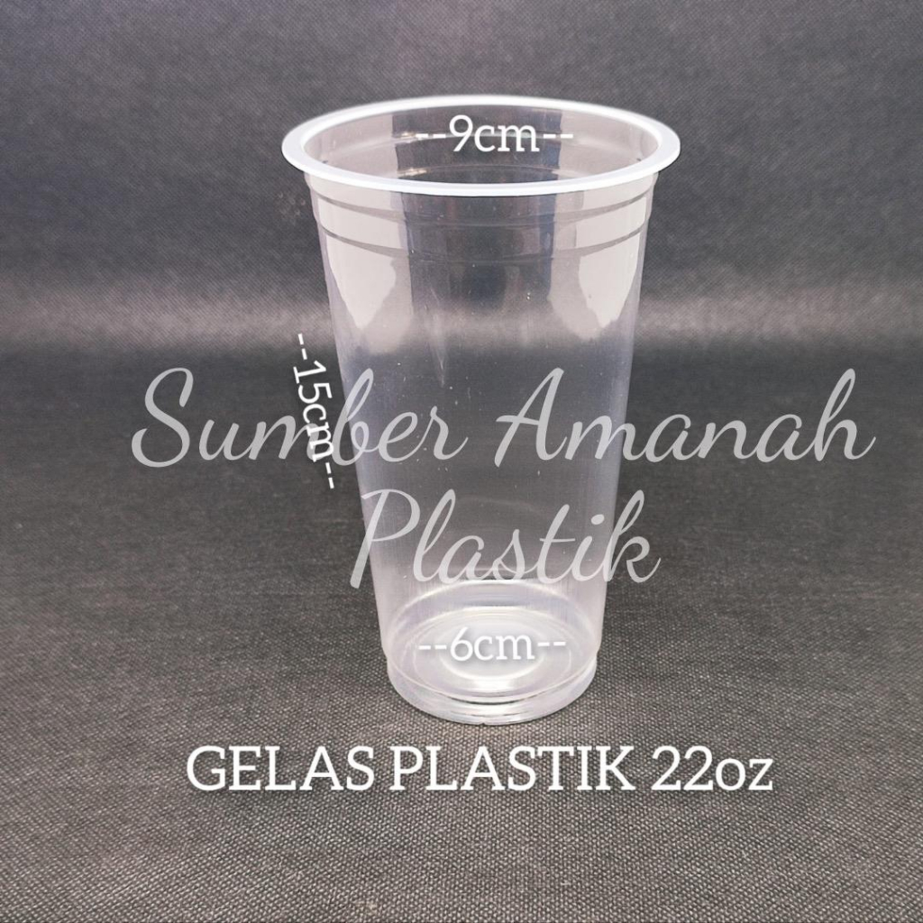 Jual Gelas Plastik 22 Oz Cup Plastik 22oz 1roll50pcs Gelas Datar Shopee Indonesia 9147