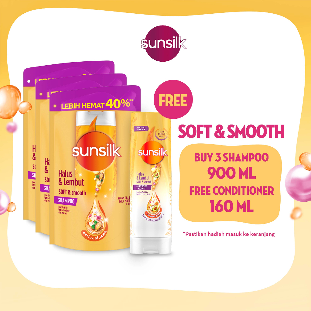 Jual Buy 3 Sunsilk Soft And Smooth 900ml 1 Sunsilk Soft And Smooth Conditioner 160ml Shopee 4073