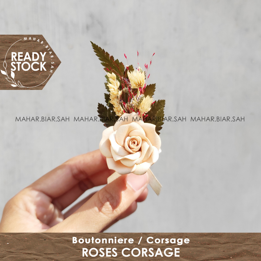 Jual RS Roses Corsage / bros bunga kering / bunga jas / bros bunga jas ...