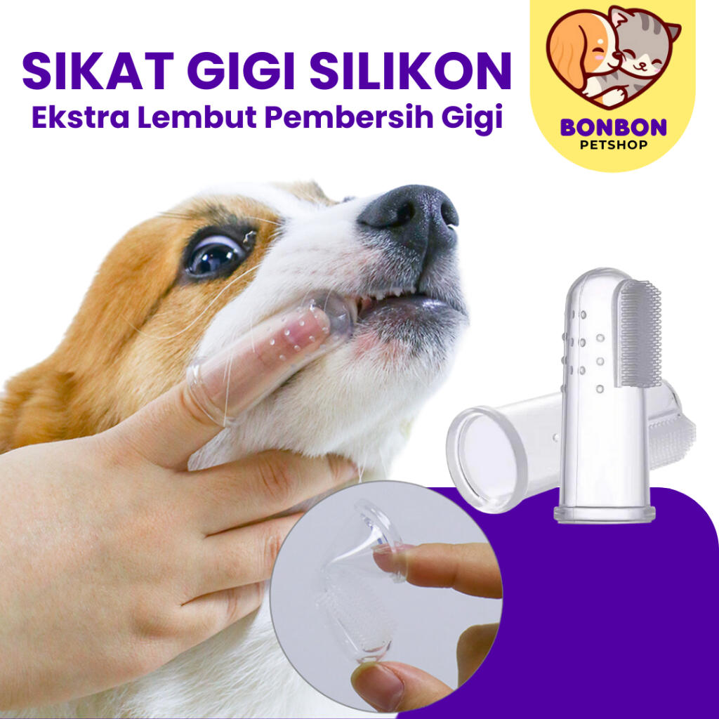 Jual Sikat Pembersih Gigi Silikon Lembut Hewan Kucing Anjing | Shopee