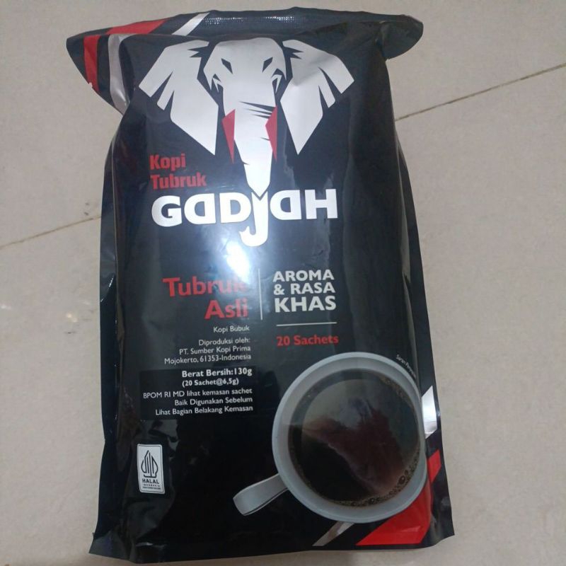 Jual Kopi Gadjah Tubruk Asli Aroma And Rasa Khas 130g 20 Sachets 6