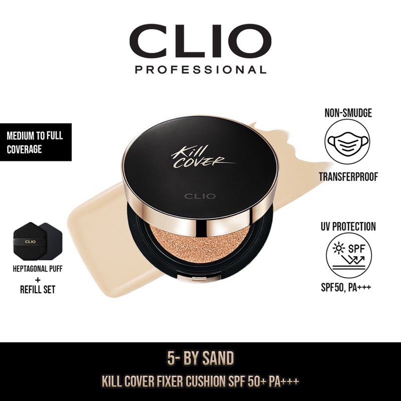 Jual CLIO NEW Kill Cover Fixer Cushion/Skin Fixer Cushion Set SPF 50 ...