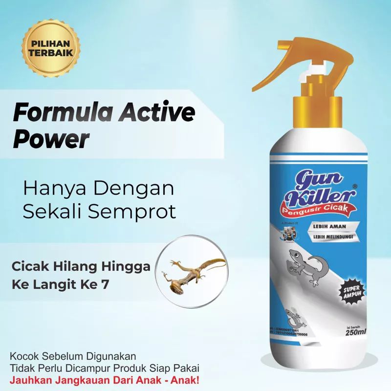 Jual Gun Killer Pengusir Cicak Tokek Ml Super Ampuh Obat Spray