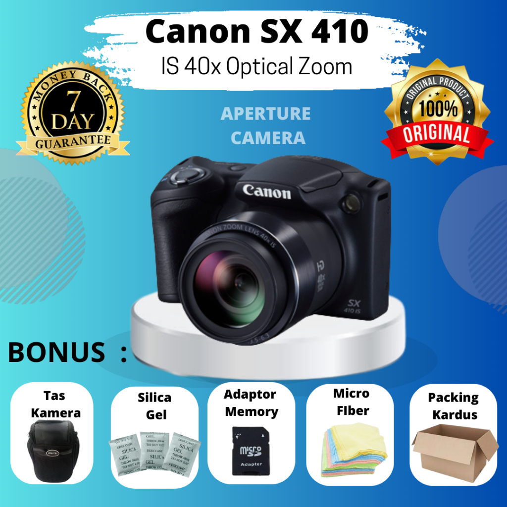 Jual CANON SX410IS 40X OPTICAL ZOOM BANYAK BONUS Shopee Indonesia