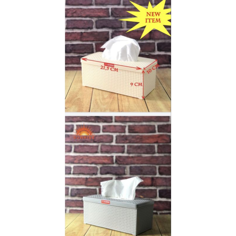 Jual KOTAK TEMPAT TISU PLASTIK MOTIF ROTAN MODERN/ KOTAK TISSUE APOLLO ...
