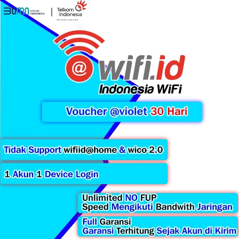 Jual Voucher wifi.id Violet Shopee Indonesia