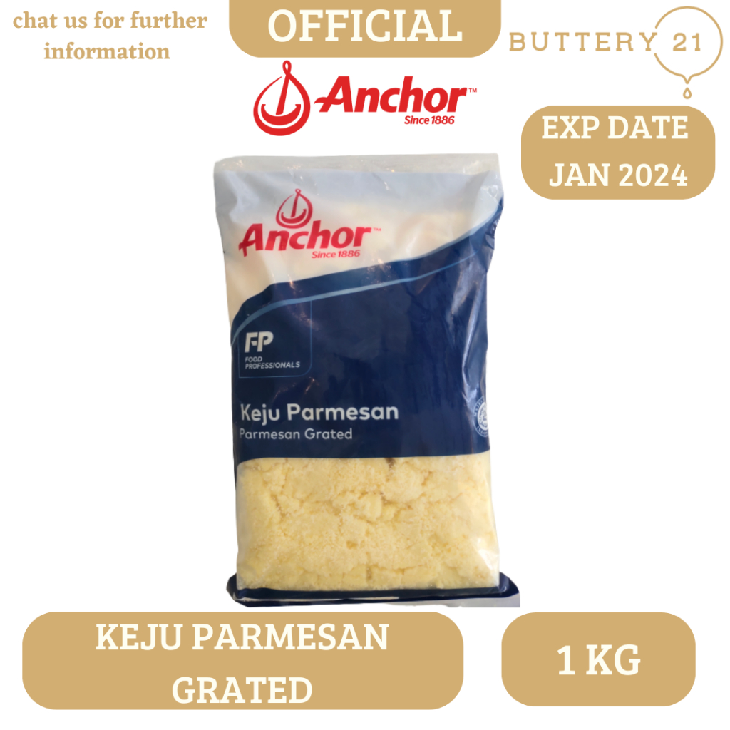 Jual ANCHOR PARMESAN CHEESE GRATED 1 KG / KEJU PARMESAN PARUT 1 KG Shopee Indonesia