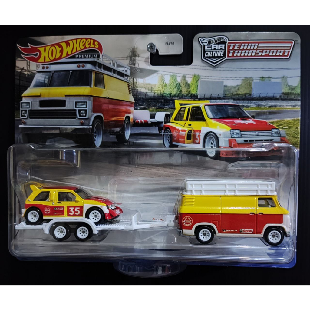 Hot Wheels Team Transport MG METRO 6R4 & Rally Hauler 1/64